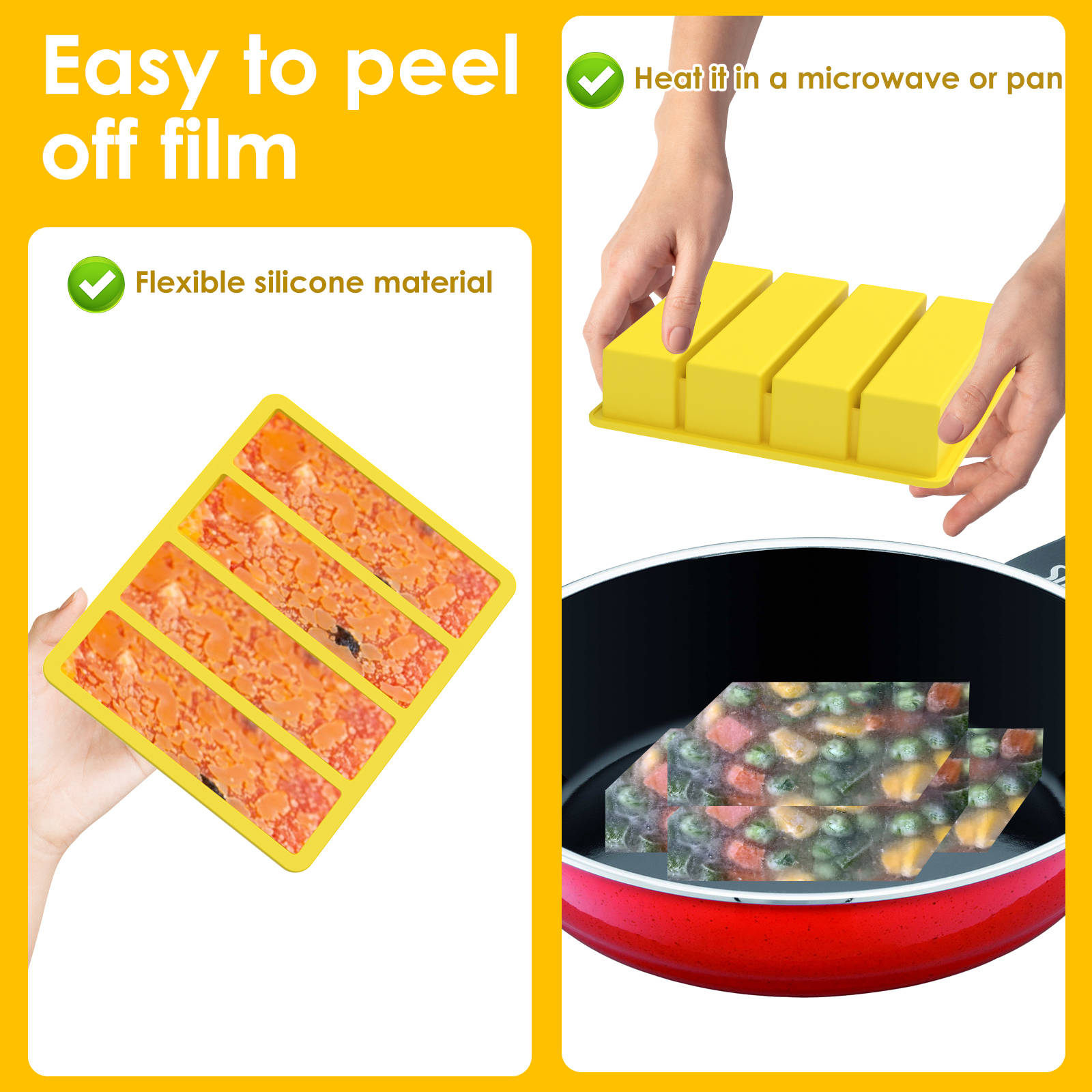 4 Pcs Silicone Freezer Molds E - Meal Prep Easy บทวิจารณ์และราคา