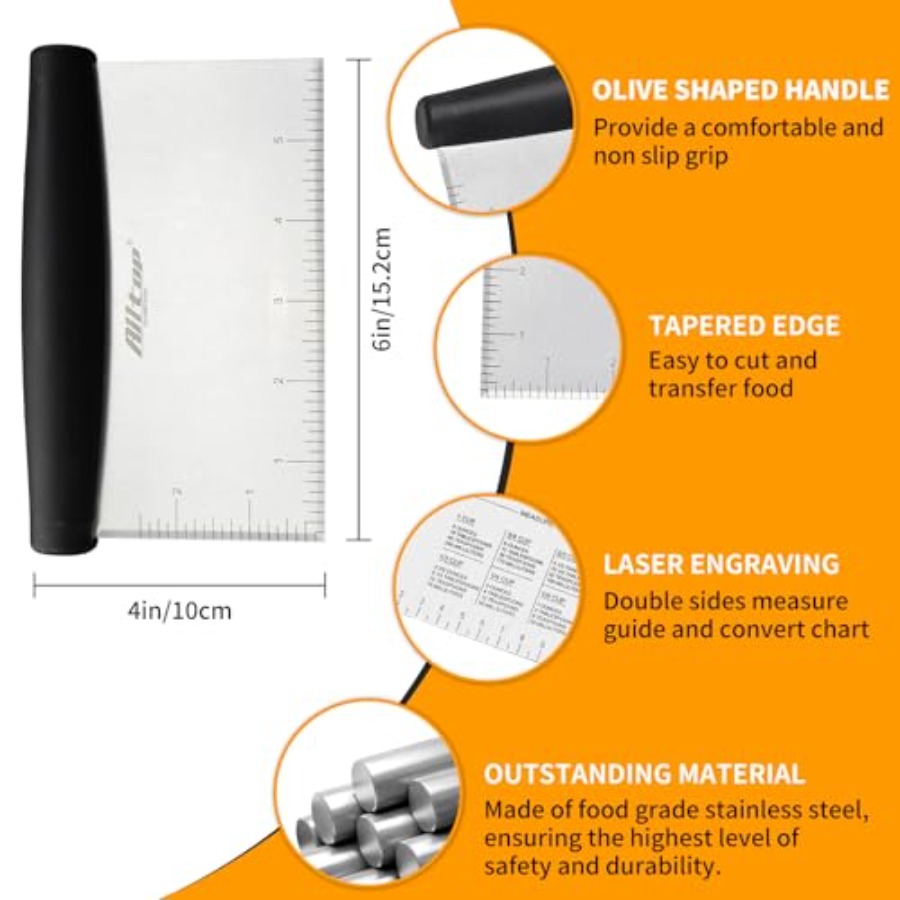 Bench Scraper Chopper - Baking - Meal Prep Pasta บทวิจารณ์และราคา