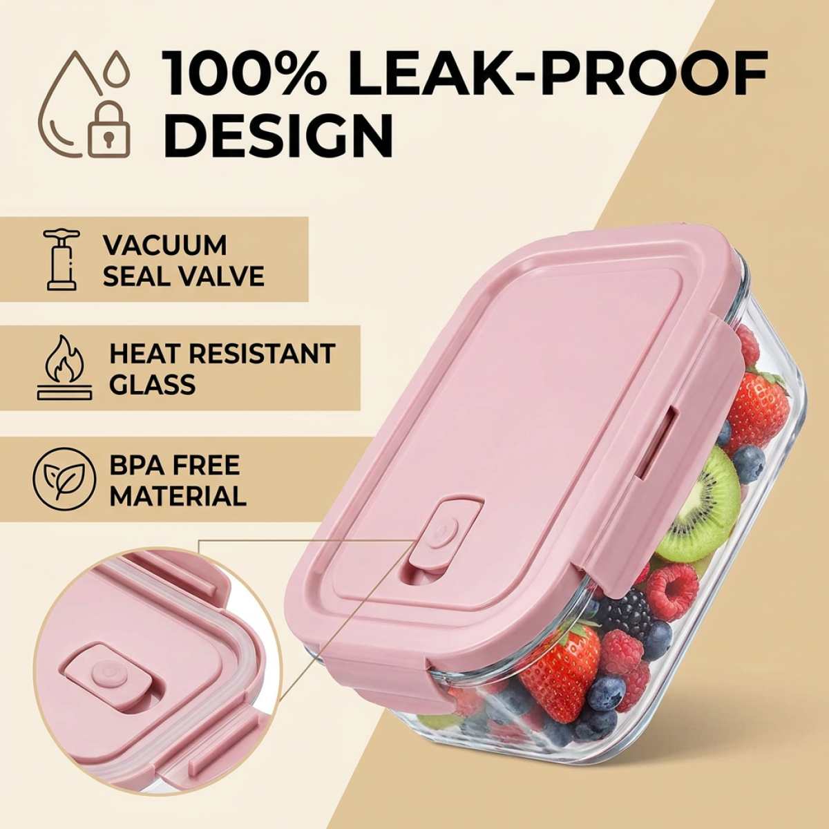 Borosilicate Glass Meal Prep B - Meal Prep Easy บทวิจารณ์และราคา