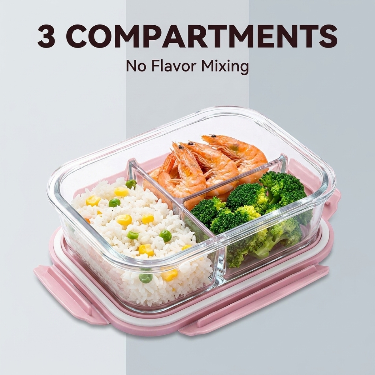 Cute Pink Glass Meal Prep Cont - Meal Prep Easy บทวิจารณ์และราคา
