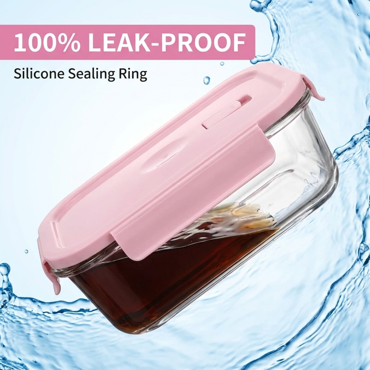 Cute Pink Glass Meal Prep Cont - Meal Prep Easy บทวิจารณ์และราคา