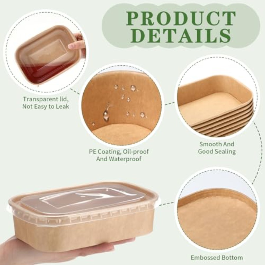 50 Pack Disposable Food Contai - Meal Prep Yogurt Bowl บทวิจารณ์และราคา