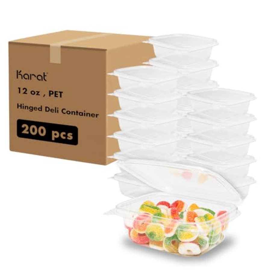 PET Hinged Deli Containers wit - Meal Prep Pasta บทวิจารณ์และราคา