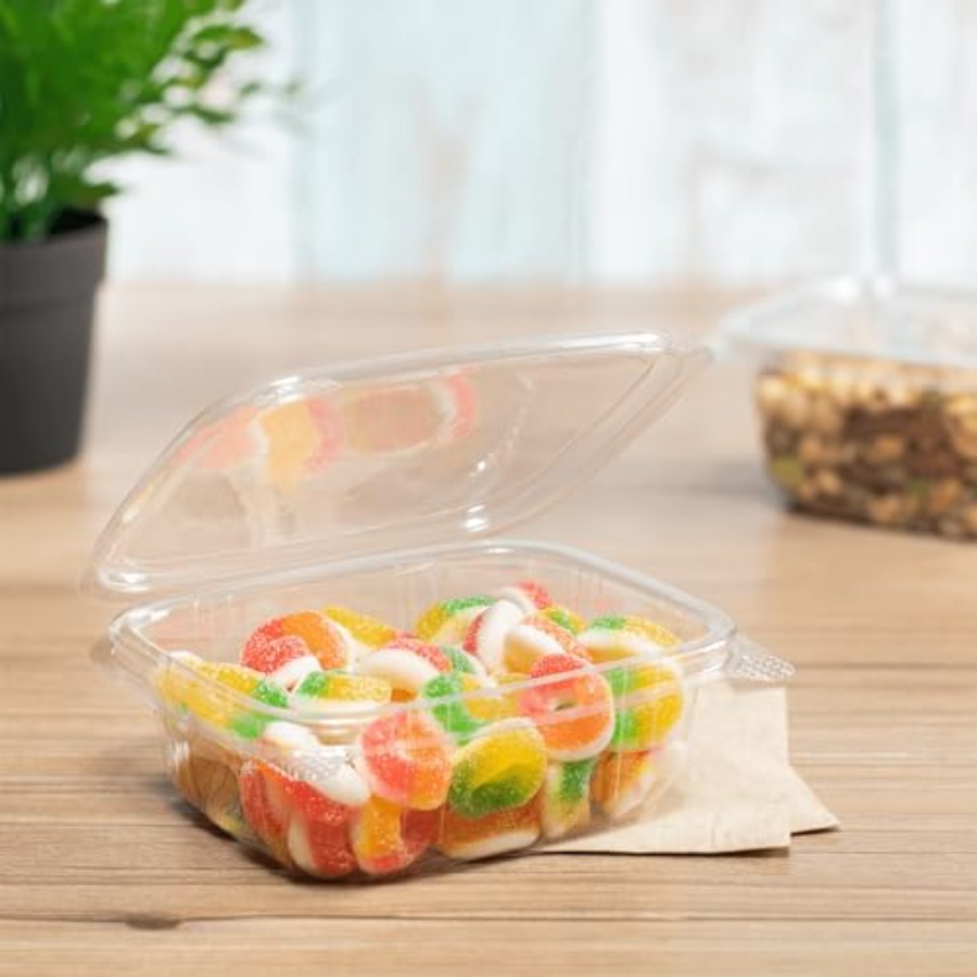 PET Hinged Deli Containers wit - Meal Prep Pasta บทวิจารณ์และราคา