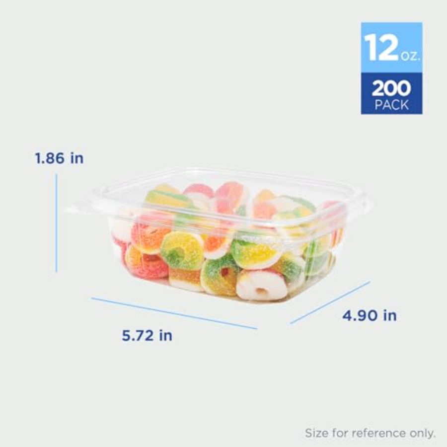 PET Hinged Deli Containers wit - Meal Prep Pasta บทวิจารณ์และราคา