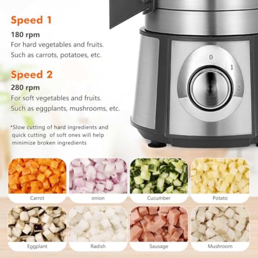 Electric Vegetable Dicer Stain - Veggie Chopper Cup บทวิจารณ์และราคา