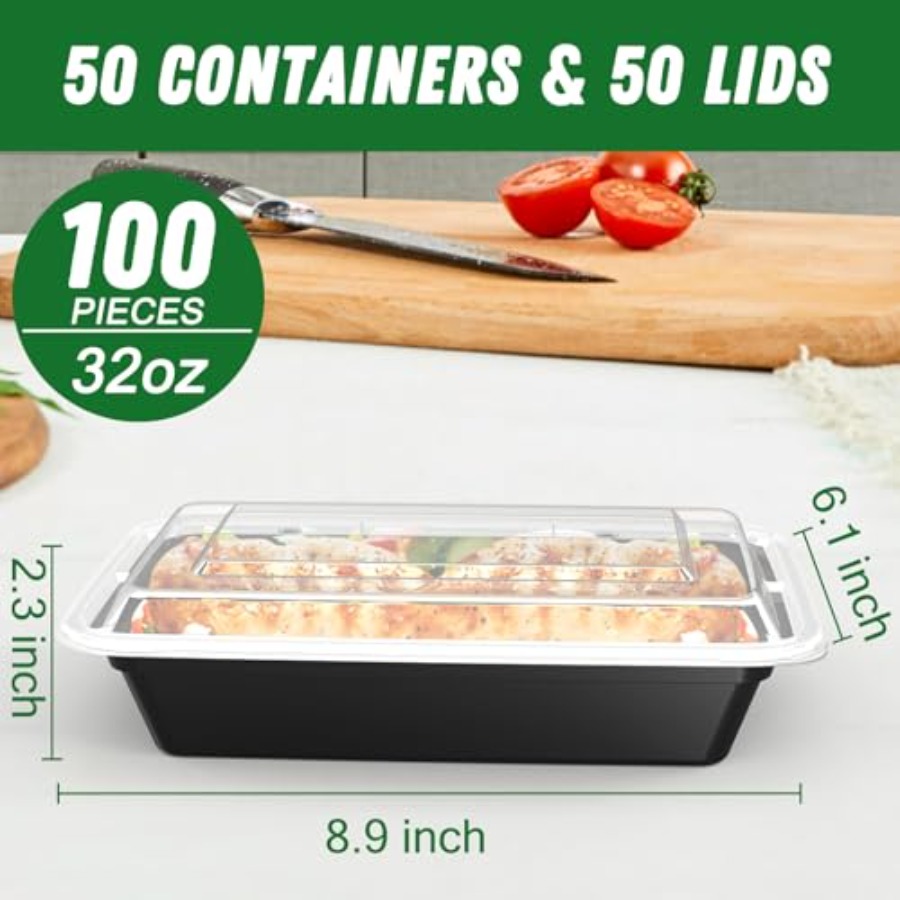50 Pack 100-Piece 32 oz Meal P - Meal Prep Easy บทวิจารณ์และราคา