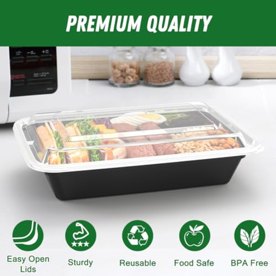 50 Pack 100-Piece 32 oz Meal P - Meal Prep Easy บทวิจารณ์และราคา