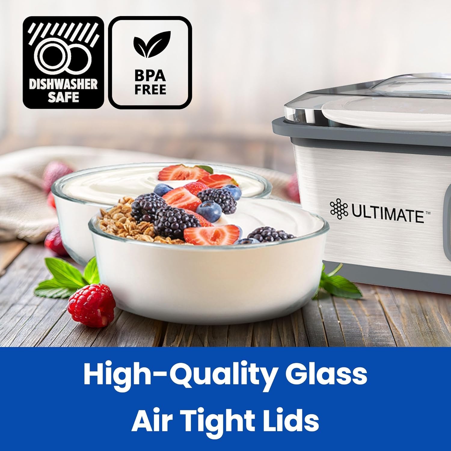 Yogurt Containers 2 Pack, 1-Qu - Meal Prep Yogurt Bowl บทวิจารณ์และราคา